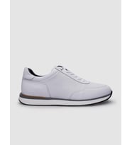 %100 Hakiki Deri Beyaz Bağcıklı Erkek Sneaker