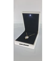 Işıklı Kutulu Taşlı Çelik kolye 059