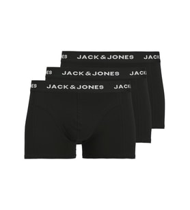 JACANTHONY TRUNKS 3 PACK BLACK Black