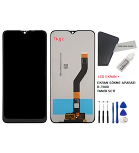 Samsung Galaxy A10S - SM-A107 Uyumlu Lcd Ekran Dokunmatik Servis Lcd + B-7000 + TAMİR SETİ