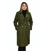 Kadın Kemerli Trençkot K3064 BGL-ST03286 (Haki)