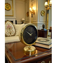 River World Masa Saati Metal 25 cm x 20 cm Black Elite Gold