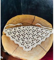 Pullu Bej El Örgüsü Bandana (Bej-Bej)