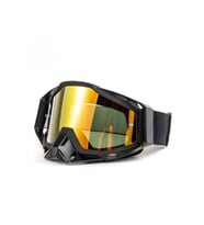 Motosiklet Motocross Gözlük Polikarbonat Lens Profesyonel Mx Atv Enduro Mtb Kross Gözlük Siyah-sarı