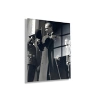 Temperli Gerçek Cam Ofis Tablosu Mustafa Kemal Atatürk