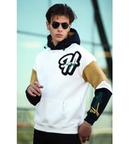 Miron High Nakışlı Oversize Sweatshirt - Beyaz