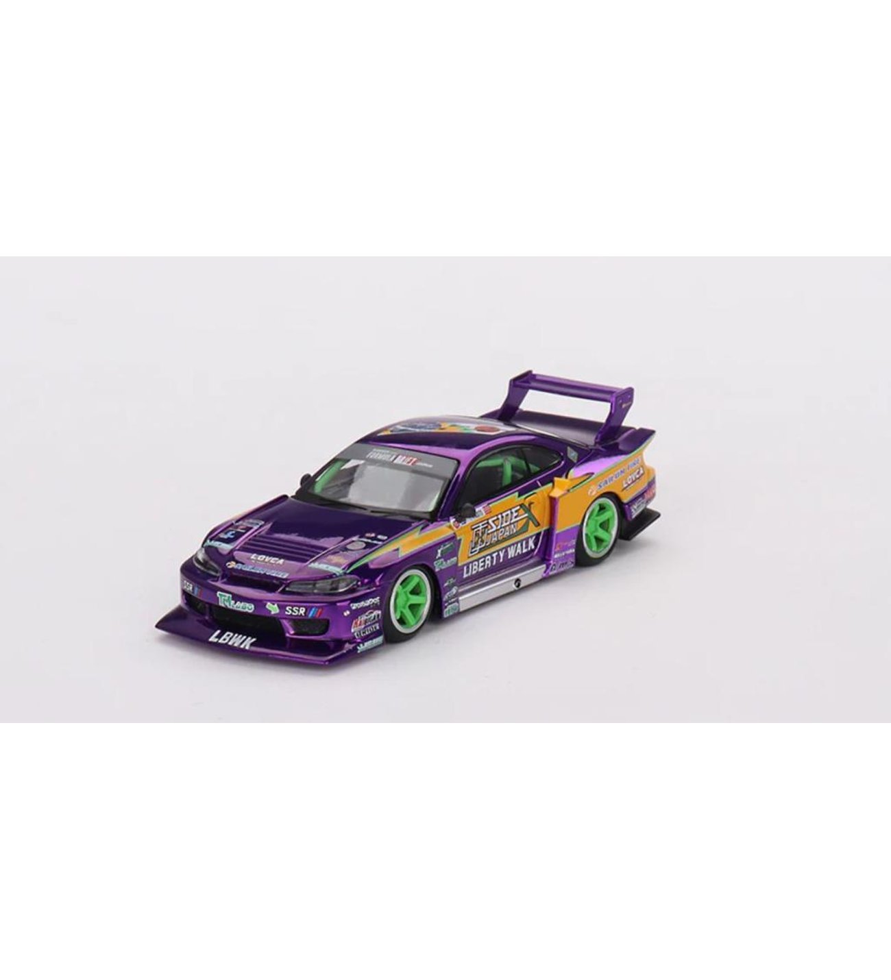 Nissan Silvia S-15 ダイキャストミニカー 1:12 Mini Gt 576 LB-Super Silhouette Nissan S15 Silvia #555 2022