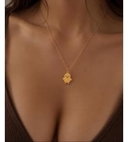 Kişiye Özel 925 Ayar Gümüş Sevimli Civciv Figürlü Kolye (Gold)
