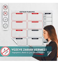 Haftalık Planlayıcı, Yüzeye Zarar Vermeyen Sihirli Inovatif Akıllı Kağıt, Saatlik Planlayıcı