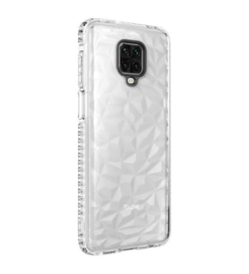 Xiaomi Redmi Note 9S Kılıf Buzz Köşeleri Airbagli Prizmatik (Beyaz)