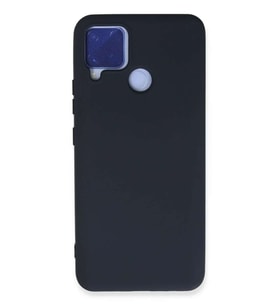 Realme C15 Kılıf Nano içi Kadife Silikon - Lacivert