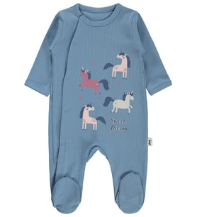Civil Baby Unicorn Baskılı 1-9 AY Tulum - Mavi