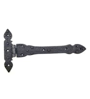 Antika Tarz Dekoratif Pirinç Kuyruklu Lale Menteşe - 147x193 mm, Oksit