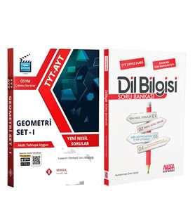 Sonuç Yayınları TYT AYT Geometri Set 1 ve AKM Dil Bilgisi Soru Bankası Seti 2 Kitap