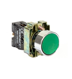 Impact MB3-BA310 22mm Yaylı Buton Yeşil