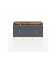 Arges Konsol 6 Raflı 4 Kapaklı 176x30x99 Çam-Antrasit/Çam