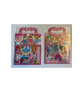 Prenses Giydirme Sticker Yapışkanlı Eğitici Oyuncak 2 Adet Birden Model 4