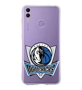 Huawei Honor 8c  Uyumlu Kapak Dallas Mawericks Tasarımlı Şeffaf Silikon Kılıf