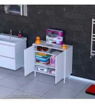 Modilayn SÖKE Küçük Alanlar İçin Akıllı Çözümler 75x75x32,5 cm’ lik 2 Kapaklı 3 Göz Raf Dolap