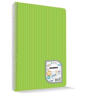 Çınar Colormaxi Spiralli Defter Plastik Kapak Çizgili 120 YP A4 120/1 73007 (Karışık)