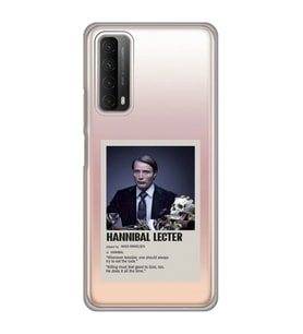 Huawei P Smart 2021 Uyumlu Hannibal Lecter Minimalist Poster Desenli Şeffaf Telefon Kılıfı
