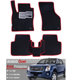 ISUZU D-MAX (2002-2012) Uyumlu EVA Paspas Tam Set–Araca Özel,Kolay Montaj,Su Geçirmez