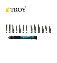 TROY 21604 Hobi Maket Bıçağı Seti, 14 Parça Taşıma Kutulu
