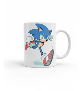 Sonic Anime Özel Tasarımlı Hediyelik Kupa Bardak (Beyaz)