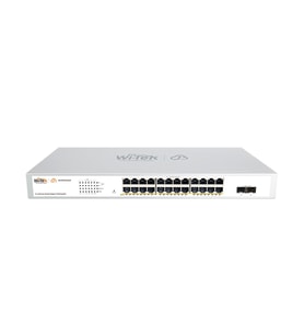 Wi-Tek WI-PCES326GF(V2) 24 Port Poe 10/100/1000 2 Port 1000Mbps SFP 370W Yönetilebilir Poe Switch Rack Mount