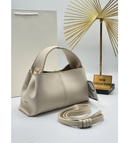 Kadın El Çantası Mini Bag 28/15 cm Çapraz Askılı (Krem)