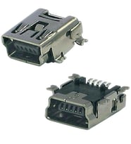 Ayt Usb 5 Pin Yatık Şase Mini Usb 5 Pin 90 Mini Usb Girişi Soketi Jack