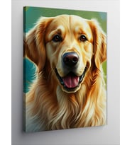 Kanvas Tablo Neşeli Golden Retriever