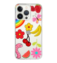 PrintiFy Apple  iPhone 13 Pro ile Uyumlu 1mm Slim Fit Water Color 5 Baskılı Şeffaf  Kılıf