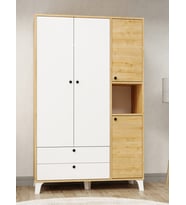 Kuzeylife 4 Kapaklı 6 Raflı Ekstra Derin Gardrop-52 cm Derinlik