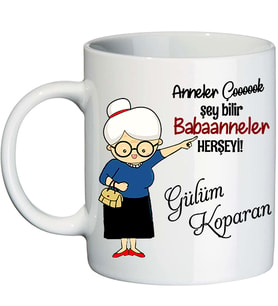 Biresimden Babaanneye Kişiye Özel Anneler Günü Hediyesi İsimli Kupa Bardak