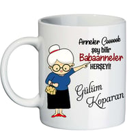 Biresimden Babaanneye Kişiye Özel Anneler Günü Hediyesi İsimli Kupa Bardak