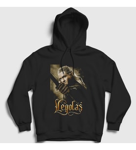 Presmono Unisex Siyah Legolas Yüzüklerin Efendisi The Lord Of The Rings Kapüşonlu Sweatshirt 433621tt