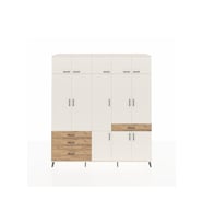 Hyperion Dolap 8 Raflı 4 Çekmeceli 3 Askılı 220x44x243 Aytaşı-Aytaşı/Çam