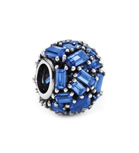 Nur Silver Pave Baget Taşlı Gümüş Charm NUR-BL12403