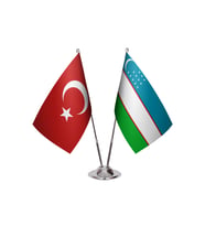 Özbekistan İkili Masa Bayrağı