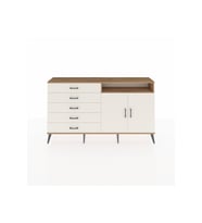 Arges Konsol 2 Raflı 5 Çekmeceli 2 Kapaklı 176x30x99 Çam-Aytaşı