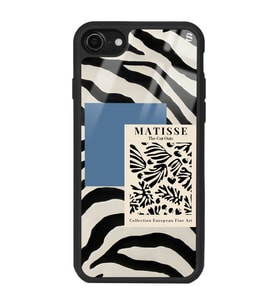 iPhone 8 Uyumlu Zebra Matısse Tasarımlı Glossy Telefon Kılıfı