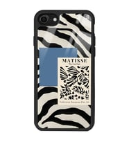 iPhone 8 Uyumlu Zebra Matısse Tasarımlı Glossy Telefon Kılıfı