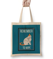 REMEMBER TO WIPE CAT Bez Çanta Uzun Saplı