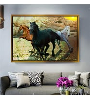 Altın Çerçeveli dekoratif tablo l971 (Gold)