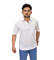 Erkek Gömlek Yaka Tişört T6064 BGL-ST04541 (Beyaz)