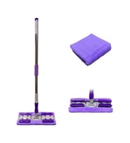 Sihirli Spin Mop Teleskopik Çok Amaçlı Mop +1 Bez Hediyeli - Mor (5343)