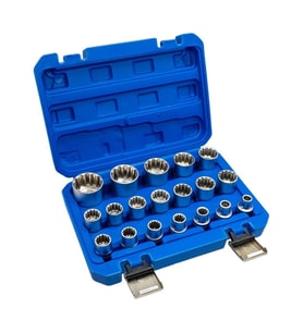 1/2" Spline 12 Köşe Lokma Anahtar Takımı 19 Parça