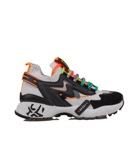 Trend Adımlar Beyaz Kadın Renkli Lastik Boğazlı Hafif Dolgu Sneaker