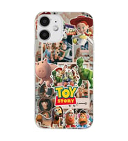 Iphone 12 Uyumlu Toy Story Kolaj Tasarımlı Şeffaf Telefon Kılıfı